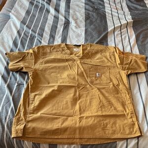 Carhartt Tan Short Sleeve Scrubs Top